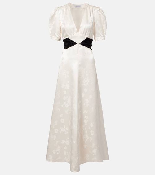 Larkin floral silk midi dress