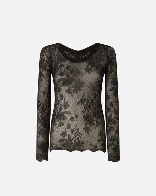 Floral lace sweater - M