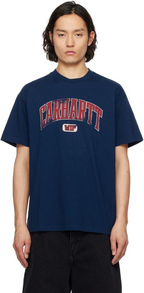 Carhartt Work In Progress Navy Lecture T-shirt