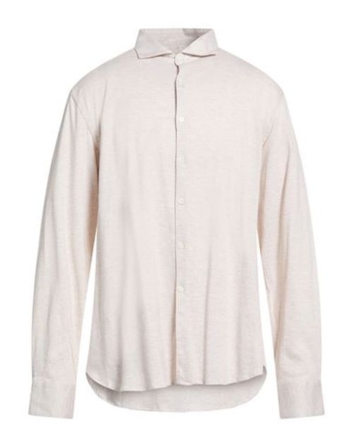 Man Shirt Beige Size S Cotton, Linen