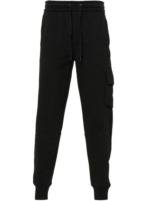 Logo-patch cotton track-pants - Black