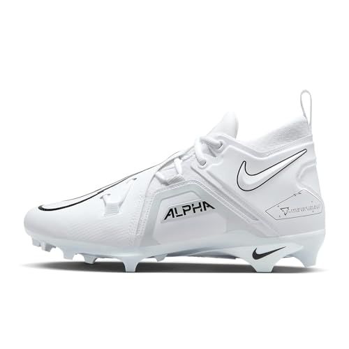 Nike Alpha Menace Pro 3 CT6649-109 White-Pure Platinum-Black Men's Football Cleats