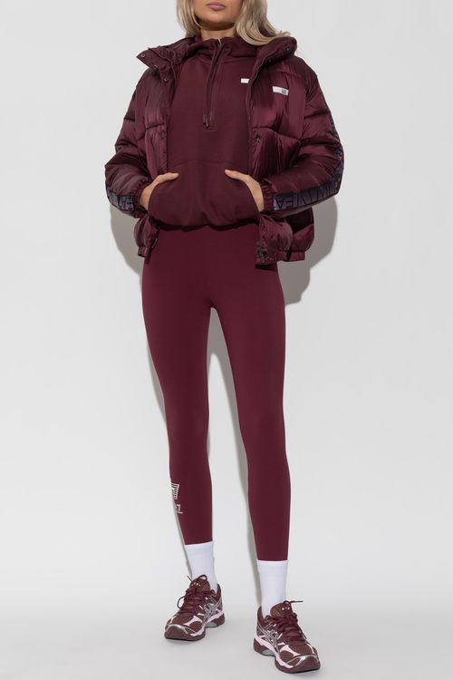 Leggings With Logo, Women's, Burgundy