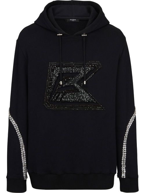 Embellished pullover sweatshirt - Black