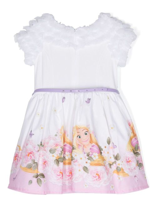 Rapunzel-print party dress - White