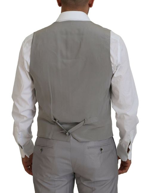 Wool Silk 3-Piece Suit — Silver