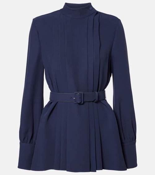 Cady Couture pleated belted blouse