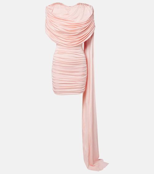 Khara draped gathered minidress