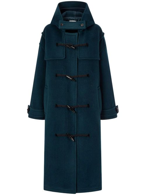 Toggle-fastening duffle coat - Green