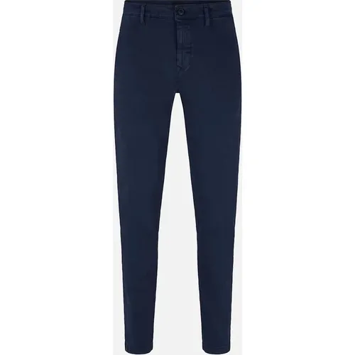Hugo Boss Men's Schino Taber-1 Trousers - Navy - Size: 30