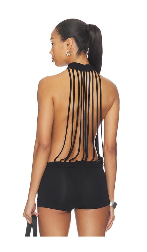 Superdown Declynn Drape Top in Black. XL. Also in L, M, S