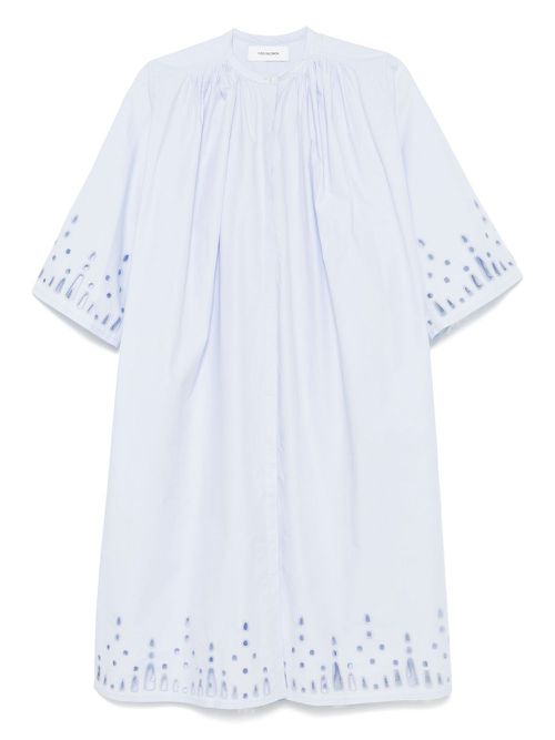 Yves Salomon poplin midi dress - Blue