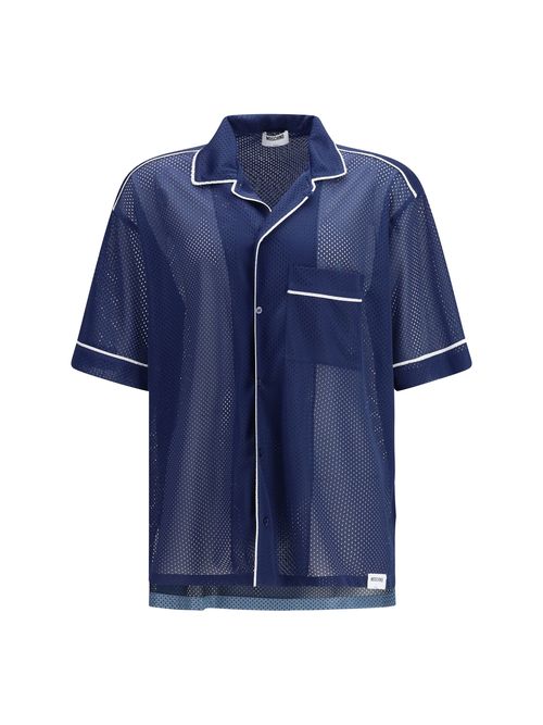 Technical Mesh with Reversed 22 Print Shirt — Navy