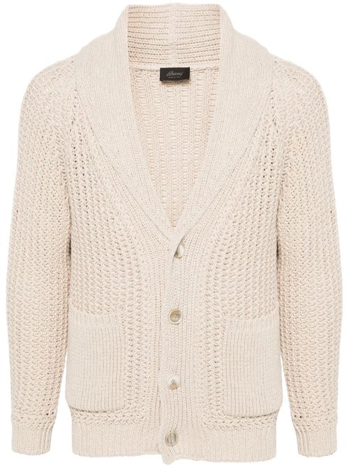 Crochet-knit cardigan - Neutrals