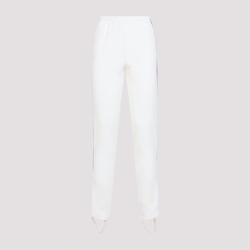 Sleek Minimalist Trousers with Subtle Contrasting Side Stripes and Elastic Waistband