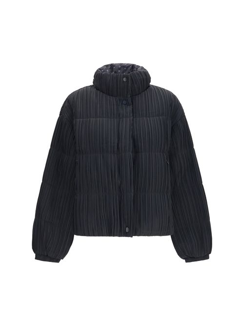 Reversible High-Neck Puffer Down Jacket — Black