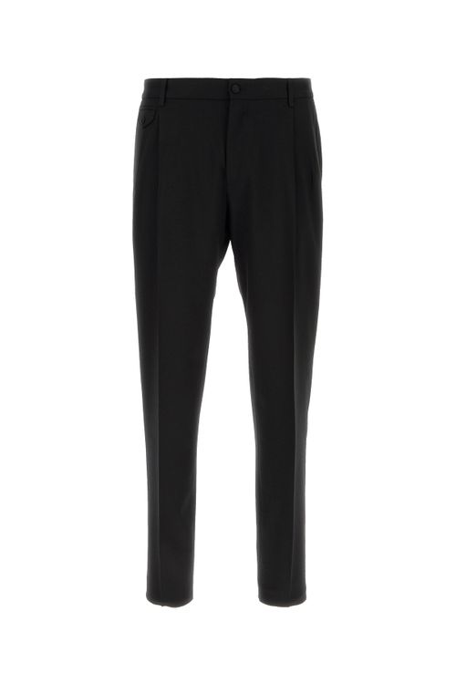 Wool-Blend Trousers — Black