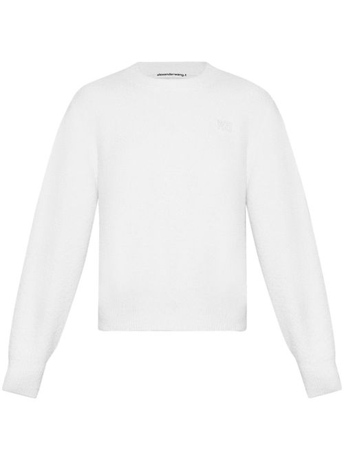Logo-embroidery jumper - White