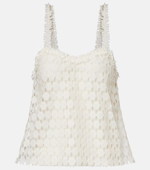 Francoise lace cotton-blend top