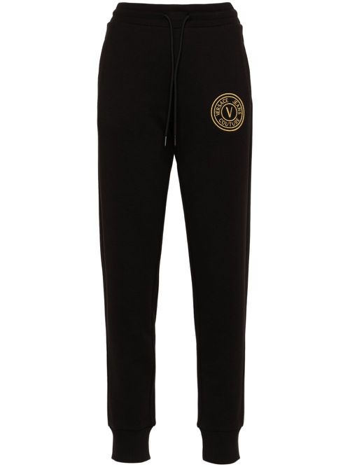 Embroidered-logo track pants - Black