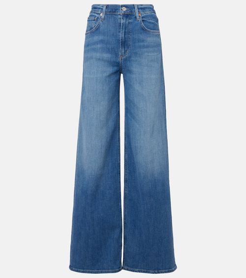 Lyra Long high-rise wide-leg jeans