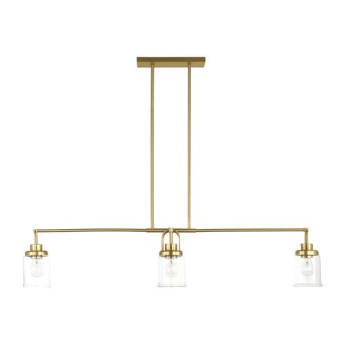 Satin Brass Chandelier from the Anders Collection