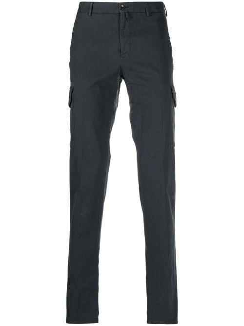 Straight-leg cargo trousers - Blue