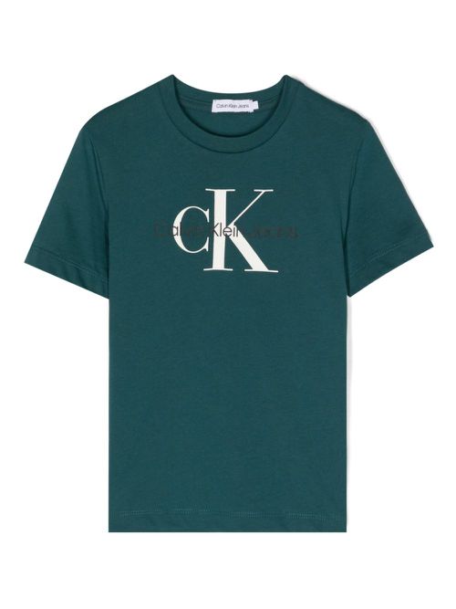 Logo-print cotton T-shirt - Green