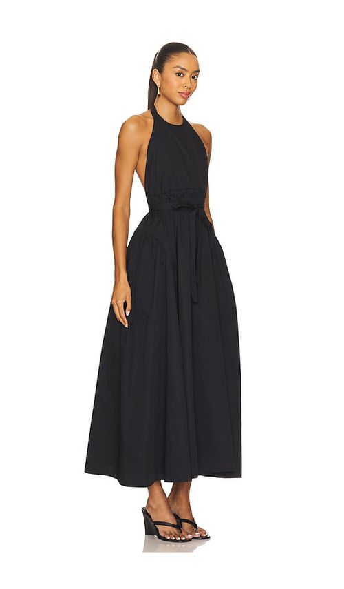 Lovers and Friends Idun Halter Neck Midi Dress in Black. XL also in