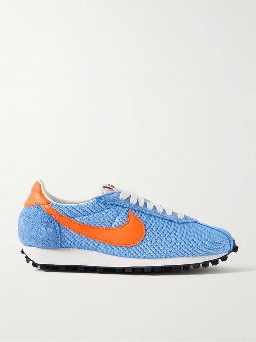 Ld-1000 Suede And Leather-trimmed Mesh Sneakers - Blue