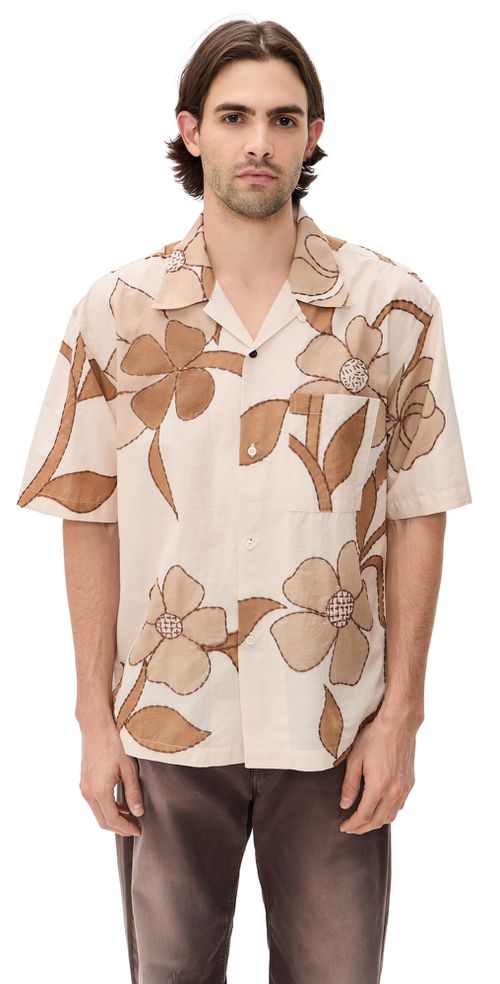 Rohit Hand Embroidered Shirt Tan
