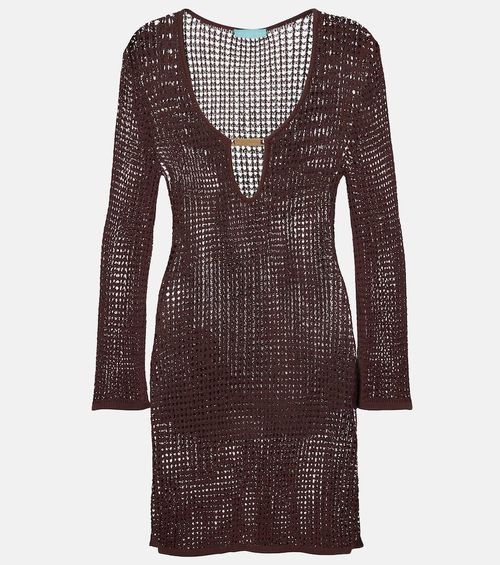 Ellis keyhole scalloped minidress