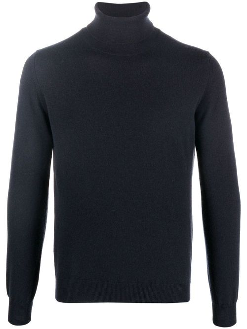 Long-sleeve roll-neck jumper - Blue