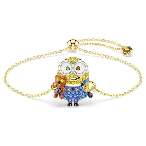 Minions Bob bracelet, Pavé, Multicolored, Gold-tone plated