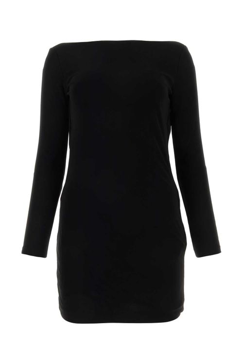 Viscose Mini Dress — Black