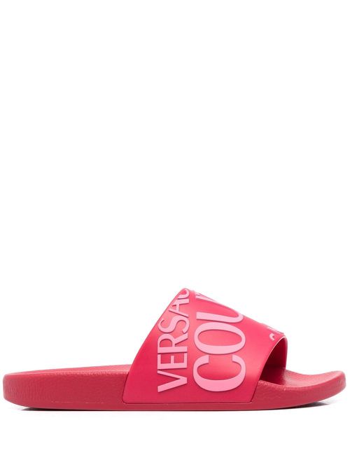 Logo-print beach sliders - Pink