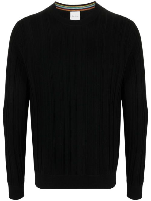 Crew-neck merino jumper - Black