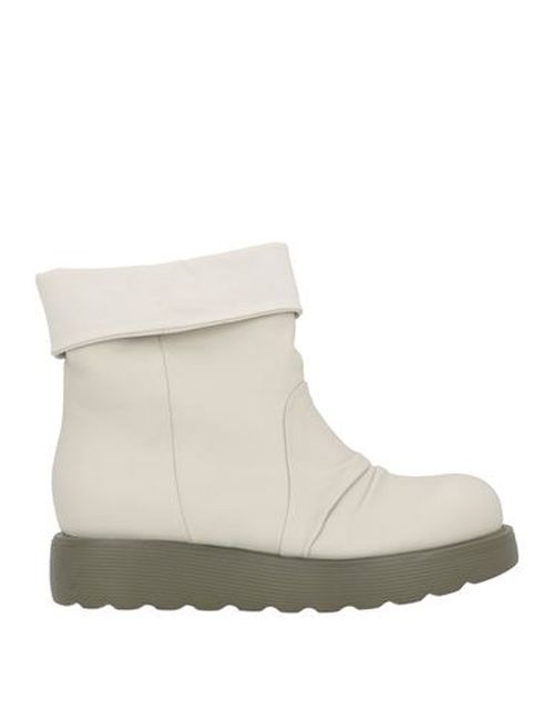 Woman Ankle boots Light grey Size 10 Leather