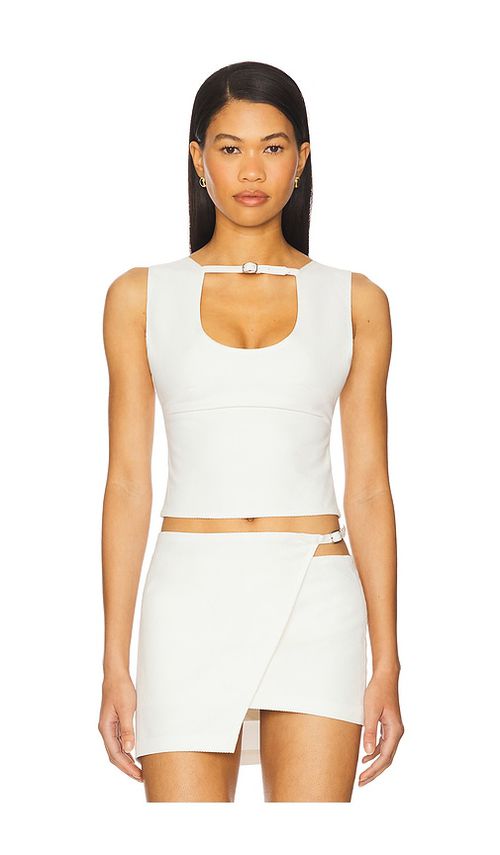 OW Collection ÄRMELLOSES OBERTEIL MALENE in White. Größe XS. Also in L