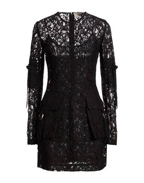 Woman Mini dress Black Size 4 Polyester, Cotton