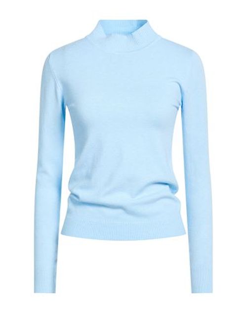 Woman Turtleneck Sky blue Size L/XL Viscose, Polyamide, Polyester