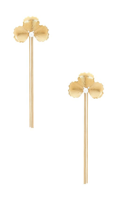 Amber Sceats Canmore Earrings in Metallic Gold