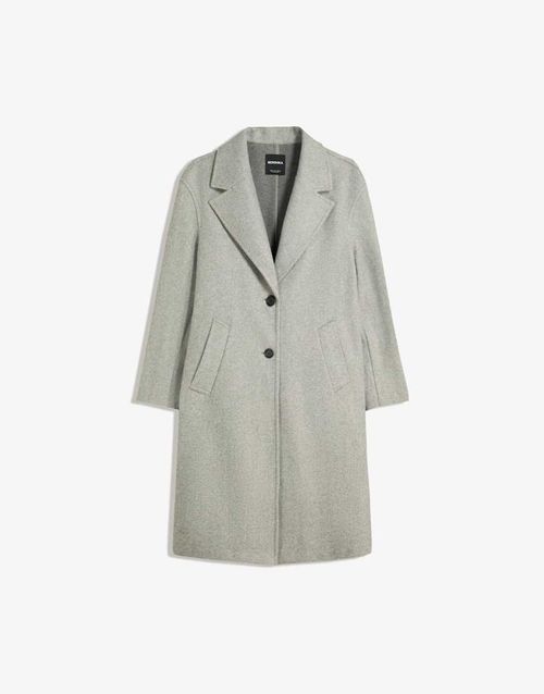Long soft coat in light grey