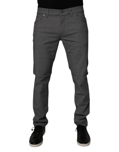 Cotton Stretch Skinny Denim Jeans — Gray