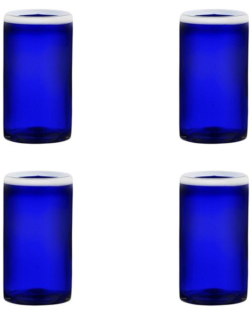 Set Of 4 Leon Mexican Glassware Hiballs