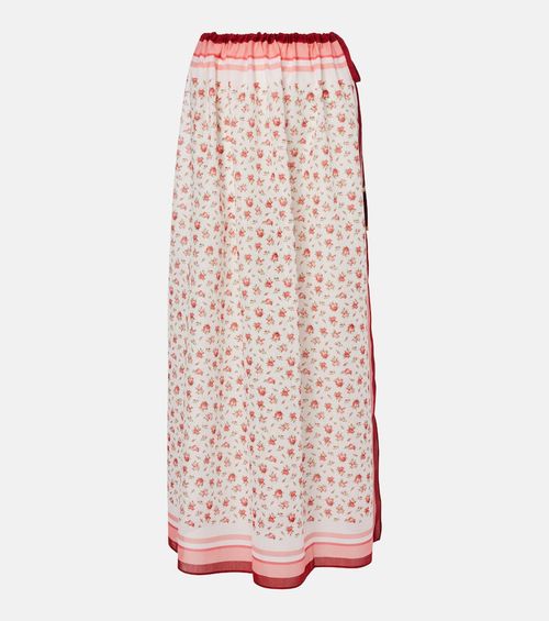 Floral cotton beach cover-up