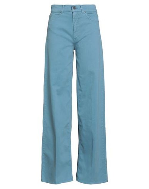Woman Pants Slate blue Size 24 Cotton, Elastane