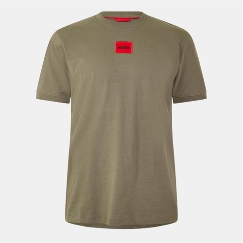 Hugo Mens Regular Fit Diragolino T-Shirt in Med Grey 032 - sma
