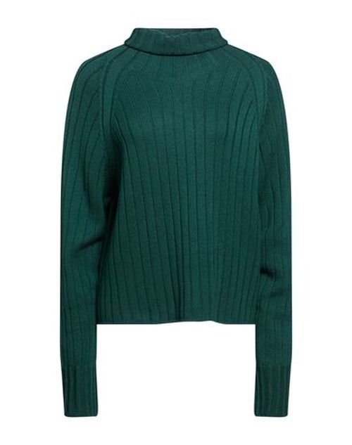 Woman Turtleneck Dark green Size 2 Merino Wool