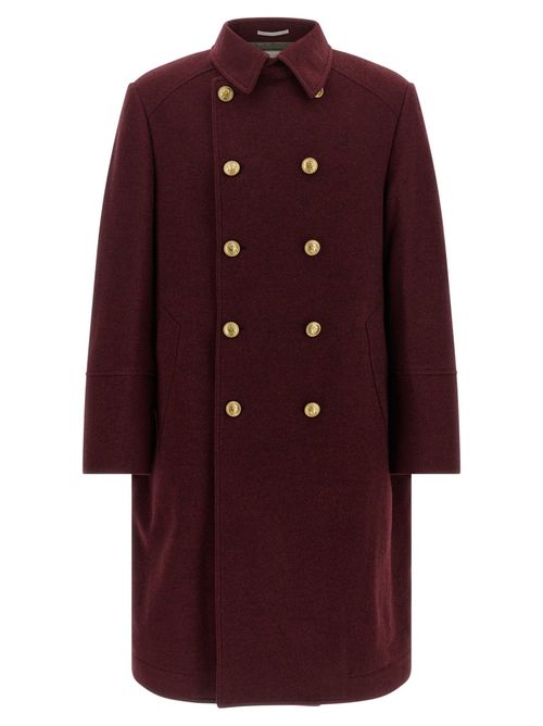 Maroon Double Breasted Coat